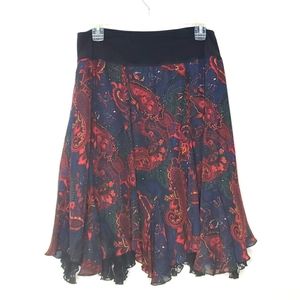 Coldwater Creek Reversible Paisley Skirts Size Petite Medium New With Tag